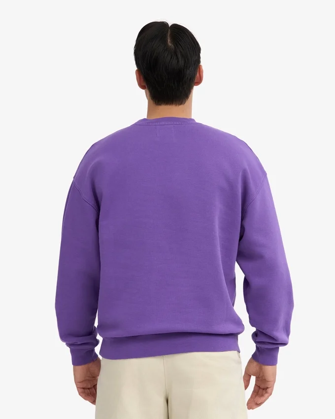 Suéter orgánico de cuello redondo extragrande - Ultravioleta