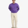 Suéter orgánico de cuello redondo extragrande - Ultravioleta