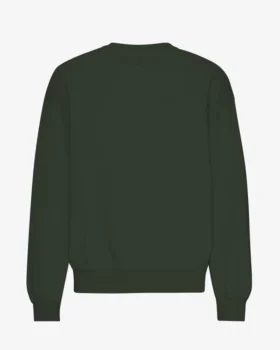 Suéter orgánico de cuello redondo extragrande - Verde cazador