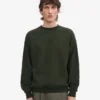 Suéter orgánico de cuello redondo extragrande - Verde cazador
