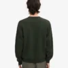 Suéter orgánico de cuello redondo extragrande - Verde cazador