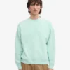 Suéter orgánico de cuello redondo oversize - Azul aguamarina claro