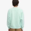 Suéter orgánico de cuello redondo oversize - Azul aguamarina claro
