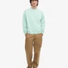 Suéter orgánico de cuello redondo oversize - Azul aguamarina claro
