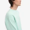 Suéter orgánico de cuello redondo oversize - Azul aguamarina claro