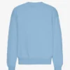 Suéter orgánico de cuello redondo oversize - Azul mar