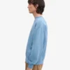Suéter orgánico de cuello redondo oversize - Azul mar