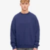Suéter orgánico de cuello redondo oversize - Azul marino