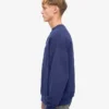 Suéter orgánico de cuello redondo oversize - Azul marino
