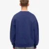 Suéter orgánico de cuello redondo oversize - Azul marino