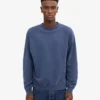 Suéter orgánico de cuello redondo oversize - Azul Neptuno