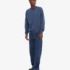 Suéter orgánico de cuello redondo oversize - Azul Neptuno
