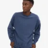 Suéter orgánico de cuello redondo oversize - Azul Neptuno