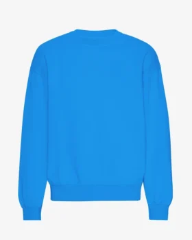 Suéter orgánico de cuello redondo oversize - Azul Pacífico
