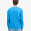 Suéter orgánico de cuello redondo oversize - Azul Pacífico