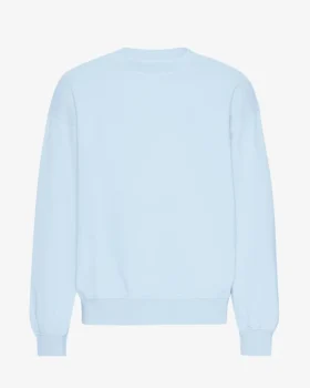 Suéter orgánico de cuello redondo oversize - Azul polar