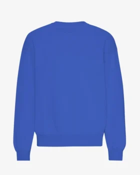 Suéter orgánico de cuello redondo oversize - Azul zafiro