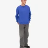 Suéter orgánico de cuello redondo oversize - Azul zafiro