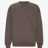 Suéter orgánico de cuello redondo oversize - Barro descolorido