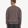 Suéter orgánico de cuello redondo oversize - Barro descolorido