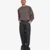 Suéter orgánico de cuello redondo oversize - Barro descolorido