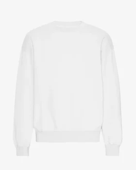 Suéter orgánico de cuello redondo oversize - Blanco óptico