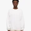 Suéter orgánico de cuello redondo oversize - Blanco óptico
