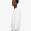 Suéter orgánico de cuello redondo oversize - Blanco óptico
