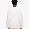 Suéter orgánico de cuello redondo oversize - Blanco óptico