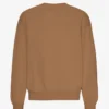 Suéter orgánico de cuello redondo oversize - Camello del Sáhara