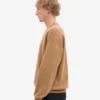 Suéter orgánico de cuello redondo oversize - Camello del Sáhara