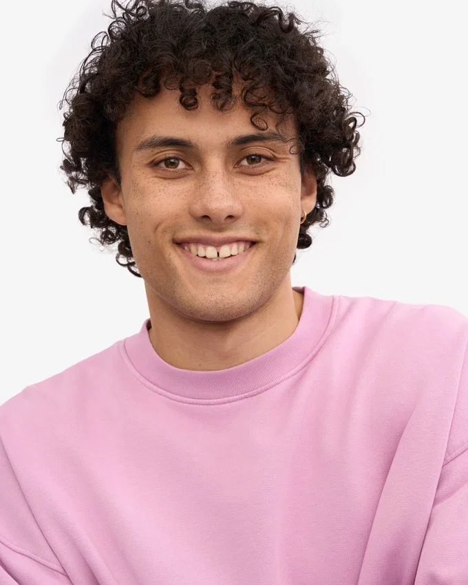 Suéter orgánico de cuello redondo oversize - Flor de cerezo