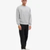 Suéter orgánico de cuello redondo oversize - Gris descolorido