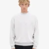 Suéter orgánico de cuello redondo oversize - Mezcla de nieve