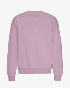 Suéter orgánico de cuello redondo oversize - Morado perlado