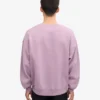 Suéter orgánico de cuello redondo oversize - Morado perlado