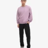 Suéter orgánico de cuello redondo oversize - Morado perlado