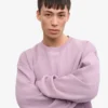 Suéter orgánico de cuello redondo oversize - Morado perlado