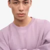 Suéter orgánico de cuello redondo oversize - Morado perlado