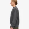 Suéter orgánico de cuello redondo oversize - Negro descolorido