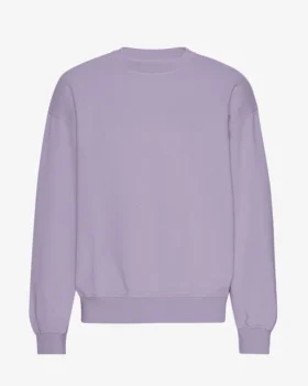 Suéter orgánico de cuello redondo oversize - púrpura jade
