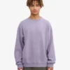 Suéter orgánico de cuello redondo oversize - púrpura jade