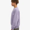 Suéter orgánico de cuello redondo oversize - púrpura jade