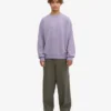 Suéter orgánico de cuello redondo oversize - púrpura jade