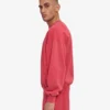 Suéter orgánico de cuello redondo oversize - Rojo deslavado
