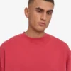 Suéter orgánico de cuello redondo oversize - Rojo deslavado