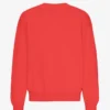 Suéter orgánico de cuello redondo oversize - Rojo mandarina