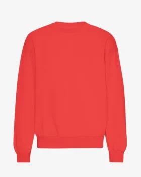 Suéter orgánico de cuello redondo oversize - Rojo mandarina
