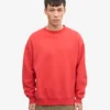 Suéter orgánico de cuello redondo oversize - Rojo mandarina