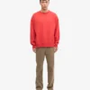 Suéter orgánico de cuello redondo oversize - Rojo mandarina